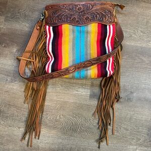American Darling Multicolor Fringe Shoulder Bag
